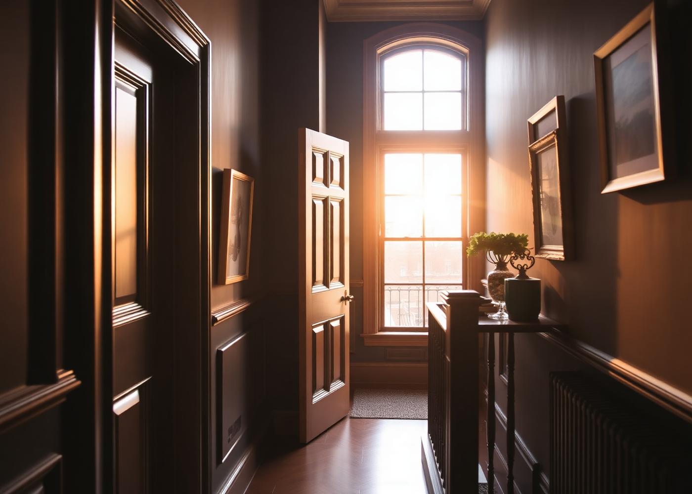 Well-maintained hallway inside a British period property